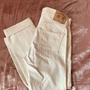 Full Count undyed ecru Japanese selvedge denim